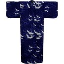 Kimono - Yukata Kranich blau S