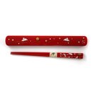 Essst&auml;bchen mit Case Tsuki Usagi rot, St&auml;bchen...
