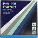 Color Paper Origami 19 cm, Blau-Mix